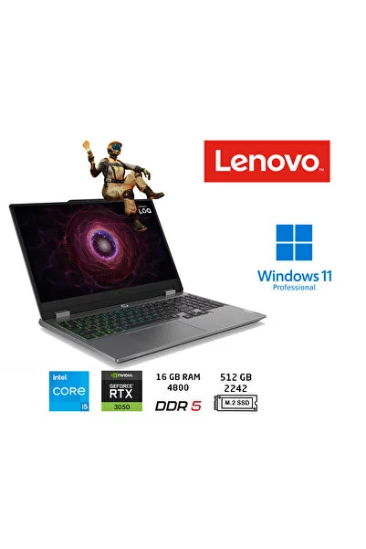 LENOVO Loq 15IAX9 83GS00PDTR Intel Core I5-12600HX 16gb 512GB SSD RTX3050-6GB 15.6" IPS W11 PRO