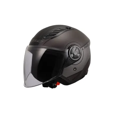 LS2 AIRFLOW 2 COVER MAT SİYAH-GRİ KASK