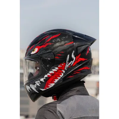 LS2 Rapıd 2 Race Kaıju Mat Siyah-kırmızı Kask