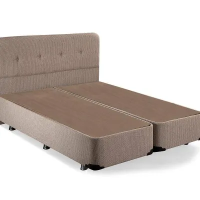 Luna 200x200 cm Çift Kişilik Sandıklı Kumaş Baza ve Başlık Seti