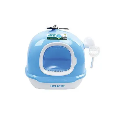 M-Pets Helicat 68.6x52.6x53.4 cm Mavi Kapalı Kedi Tuvaleti