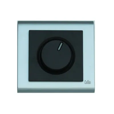 Makel Cellia Dimmer Siyah Mat Krom Çerçeve Kapak