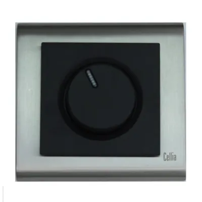Makel Cellia Dimmer Siyah Saten Çerçeve Kapak