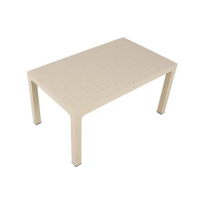 Mandella 90x150 cm Elit Rattan Çöl Beji Masa