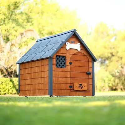 Mandu 75x100x100 cm Isı Yalıtımlı L Ahşap Köpek Kulübesi