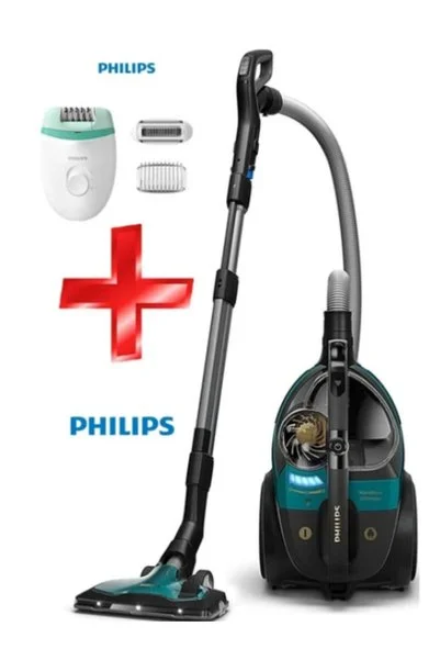 Philips Marathon Ultimate Koldan Kumandalı LED Başlıklı Torbasız Süpürge + Epilasyon Cihazı Hediyeli