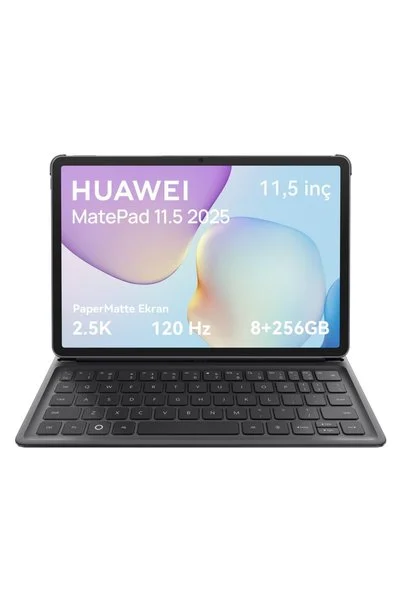 Huawei MatePad 11.5 2025 Tablet 2.5K 120Hz Göz Dostu PaperMatte Ekran, 8+256GB, 10100 mAh Pil, 40W S
