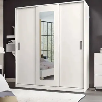 Metalia Sline 3 Kapaklı Aynalı Sürgülü Gardrop