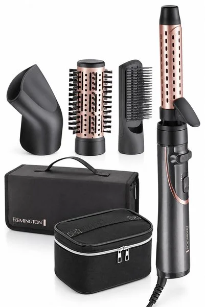 Remington Metalik Gri Curl&Straight Confidence Saç AS8606 Makyaj çantası hediye! (Onerous)