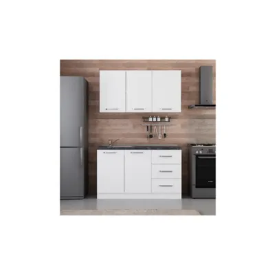 Minar Mobilya Minar 140 B1 Beyaz 140 cm Mutfak Dolabı