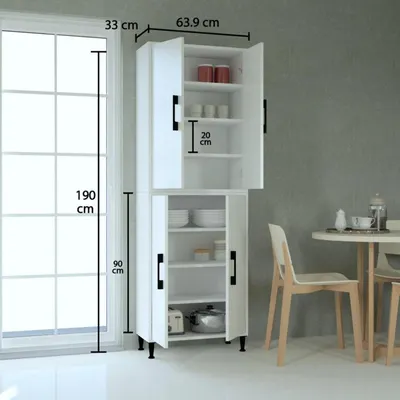 MOBİLİQUE Çınar Çift Katlı Çok Amaçlı Dolap