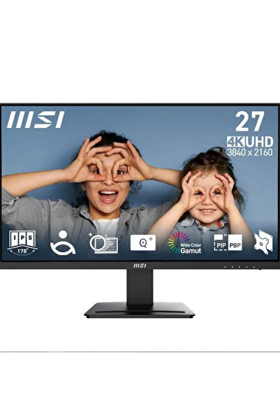MSI Pro Mp273u 27" 4ms 60hz Hdmı Dp Anti-glare Hdr Ready Adaptive-sync Uhd Ips Monitör
