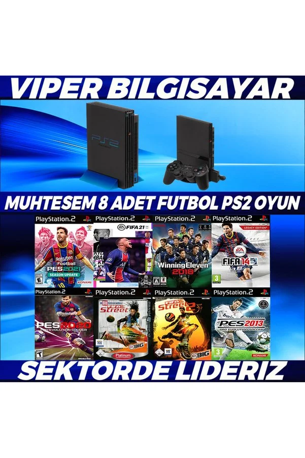 Sony Muhteşem 8 Adet Futbol PS2 Oyun