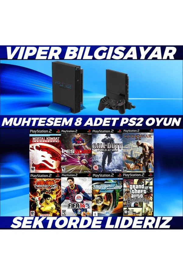 Sony Muhteşem 8 Adet PS2 Oyun