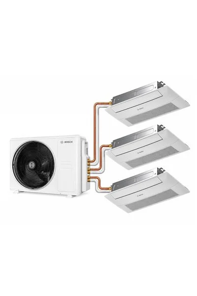 Bosch Multi Tek Yön Kaset Tipi Klima 28000 BTU Dış 9+9+12 BTU İç Ünite 1+3 Sistem