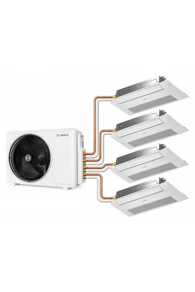 Bosch Multi Tek Yön Kaset Tipi Klima 36000 BTU Dış 12+12+12+12 BTU İç Ünite 1+4 Sistem
