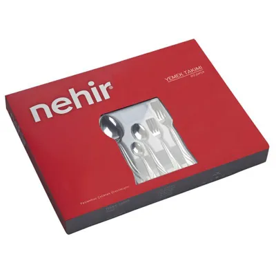 Nehir Dalyan Sade 60 Parça Çelik Çatal Kaşık Bıçak Takımı