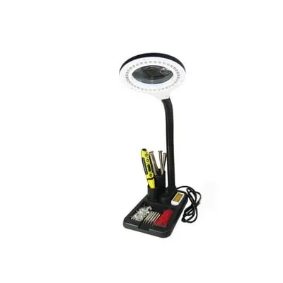 Nikula A808 Esnek 5x /10x 40 Led Işıklı Büyüteç Lamba Büyüteç Okuma Çalışma Lehim Masa Lambası