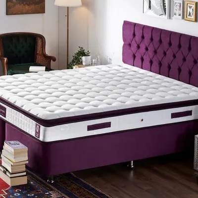 Niron Purple 200x200 cm Tek Kişilik Yatak Baza Başlık Takımı