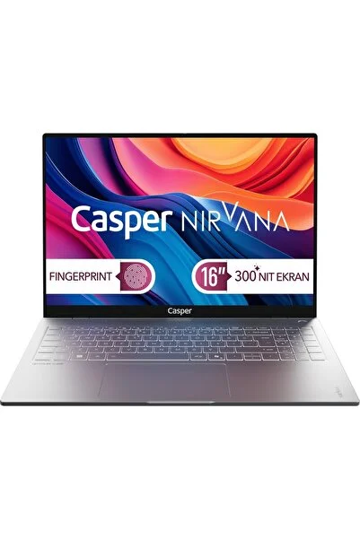 CASPER Nirvana S100 16" 300NIT Core i5-13420H 16GB DDR5 RAM 480GB NVME SSD Dos Laptop S100.1342-BV00X-G-F