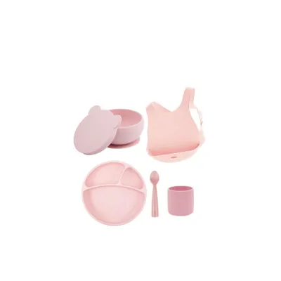 OiOi BLW Beslenme 5'li Set Pinky Pink
