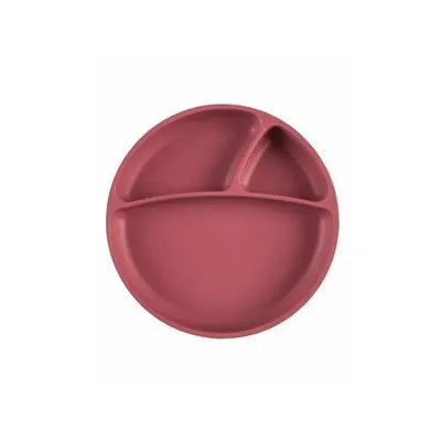 OiOi Porsiyon Vakum Tabanlı Silikon Tabak Velvet Rose