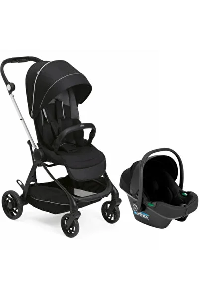 Chicco One4Ever Lounge Çift Yönlü Kolay Katlanabilen Travel Sistem Bebek Arabası Black Beauty
