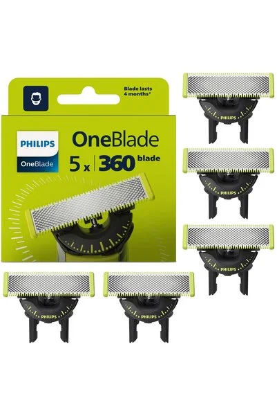 Philips OneBlade Original 360 bıçaklar, tüm OneBlade ve Pro modellerine uygundur, (model QP450/50)