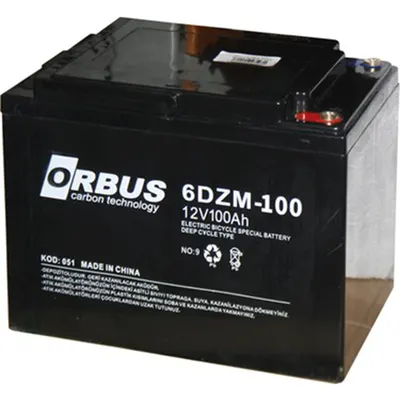 ORBUS 12V 100 Ah Elektrikli Bisiklet Aküsü