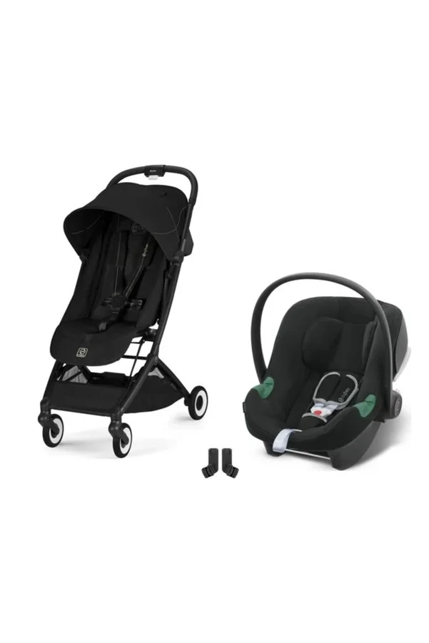 Cybex Orfeo Travel Sistem | Black Magic Black & Aton Volcano Black Siyah