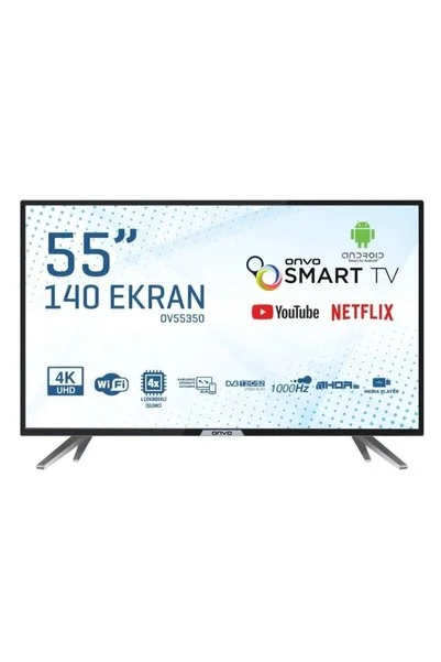 ONVO Ov55350 55'' 4K Smart Android LED TV Siyah
