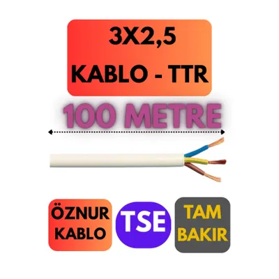 ÖZNUR 3x2,5 Ttr Kablo 100MT