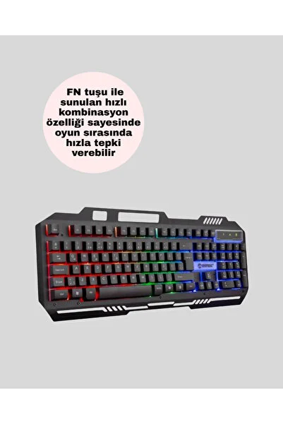 handanca PG8018 LED Aydınlatmalı Mekanik Klavye Mouse – Oyunlarda Üstün - Lisinya