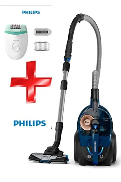 PHİLİPS POWER PRO MAX ULTRA 899 WATT TOZ TORBASIZ SÜPÜRGE + EPİLASYON HEDİYELİ