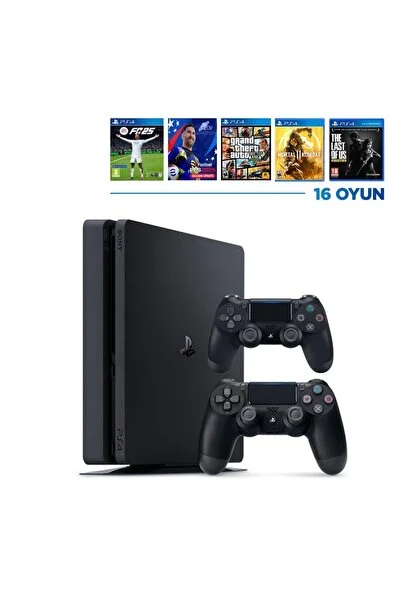 Sony Playstation 4 Slim 1TB 16 Oyun Digital