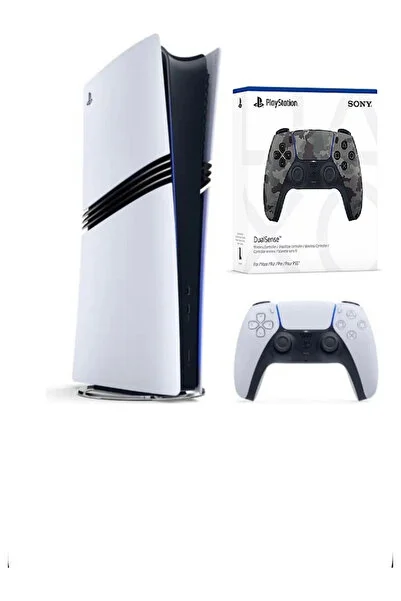 Sony Playstation 5 Pro + 2. kol Dualsense controller Kamuflaj (İthalatçı Garantili)