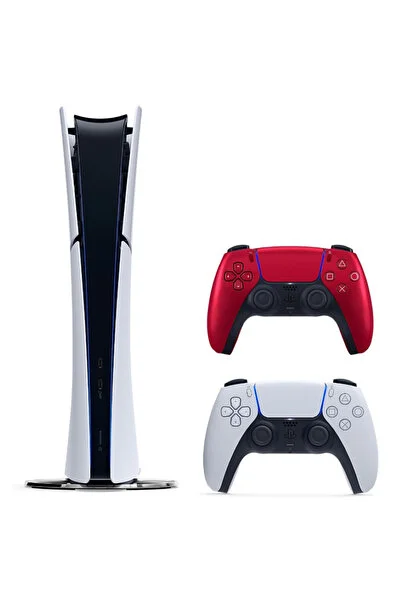 Sony Playstation 5 Slim Digital 825 GB + 2. Volcanic Kırmızı Dualsense İthalatçı Garantili