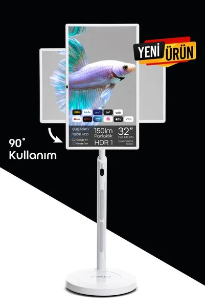 EVAIO Plus 32 inç 80 Ekran FHD Taşınabilir Android Smart LED Ekran