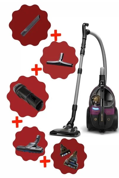 Philips PowerCyclone 10 Maraton Ultimate Toz Torbasız Süpürge+Başlık Seti