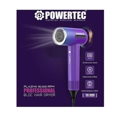 POWERTEC Tr-1111 Delux Plazma Digital Fön Makinası