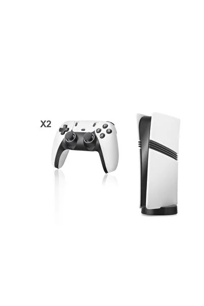 EkoAlışverişDünyam Pro Retro Oyun Konsolu Hdmı Çift Gamepad Seti 128 Gb Hafıza Kartlı 2.4G Kablosuz Beyaz GS5