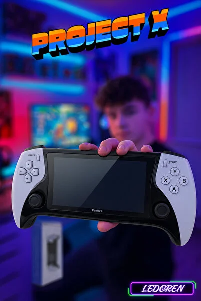 L'eDoren Project X 4.3inç IPS Hd Ekran +10000 Oyunlu Retro Arcade Oyun Konsolu Atari