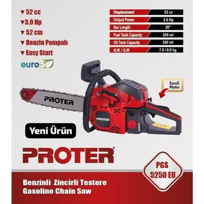Proter PGS 5250 EU BENZİNLİ MOTORLU TESTERE