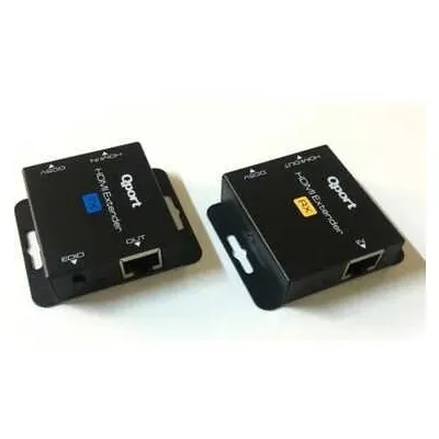 Qport Q-HEX2 Extender CAT6 60 m 2'li Paket HDMI Uzatma Kablosu