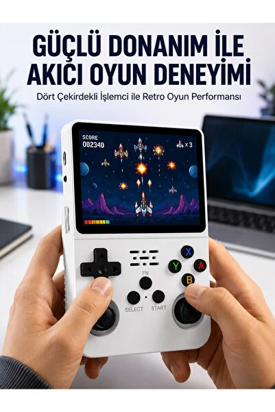 Artepieza co. Retro El Konsolu 64 GB – 15.000 Oyun, Geniş Platform Desteği, 3.5” IPS Ekran Yeni Nesil - Lisinya