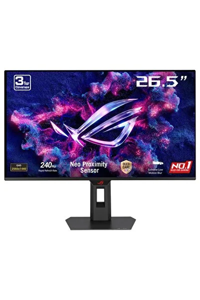 ASUS ROG Strix OLED XG27AQDMESZ 26.5 inç 240Hz 0.03ms 2K QHD Adaptive Sync QD-OLED Pivot Gaming Monitör