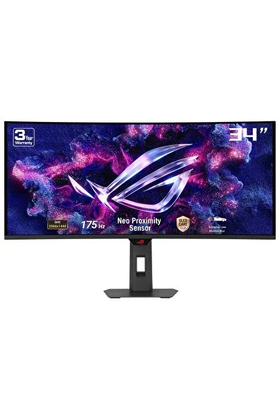ASUS ROG Strix OLED XG34WCDG 34 inç 175Hz 0.03ms UWQHD Adaptive Sync QD-OLED Kavisli Gaming Monitör