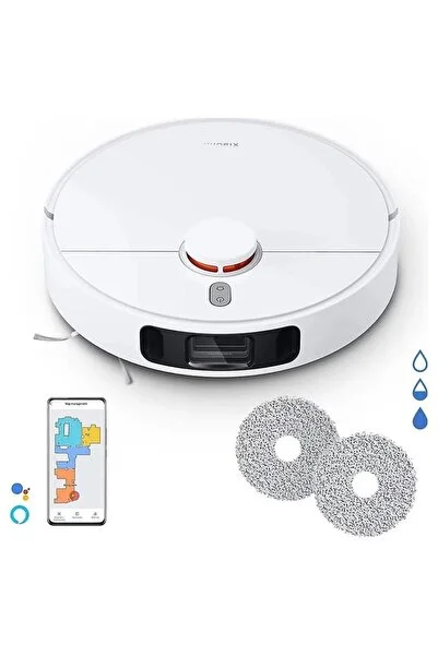 Xiaomi S10+ Premium Robot Vacuum Halı Tanıma Fonksiyonlu Robot Süpürge Lambader Hediyeli