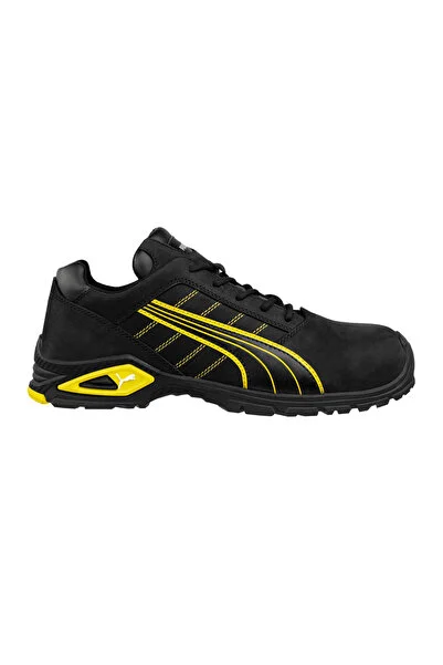 Puma Safety Amsterdam Sarı Siyah Low Alüminyum Burunlu İş Ayakkabısı S3 SRC 45 Numara