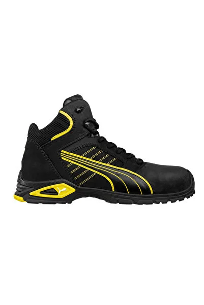 Puma Safety Amsterdam Sarı Siyah Mid Alüminyum Burunlu İş Ayakkabısı S3 SRC